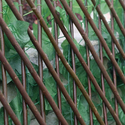 Cloture de Jardin rétractable - Treillis extensible - Feuille de Lierre - Mur végétal - SQES