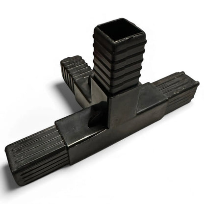 Connecteur de tube carrée 25mm 4 voies Noir - lot 12pcs - SQES