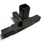 Connecteur de tube carrée 25mm 4 voies Noir - lot 12pcs - SQES