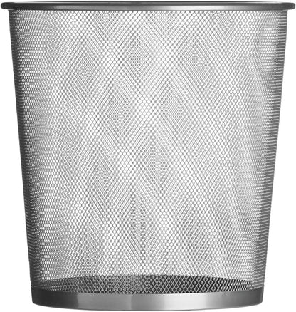 Corbeille à Papier Métallique GRIS de bureau, Cuisine, Salle de Bain. - SQES