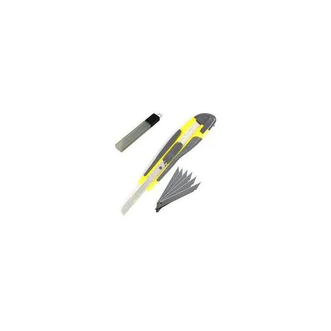 Couteau Rétractable 18mm - 5 lames gratuites - Cutter - Porte-lame - SQES