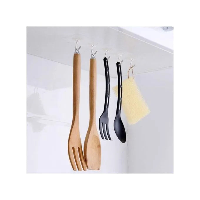 Lot de 24 Crochet - Transparents - Auto-Adhésifs pour Salle de Bain - SQES
