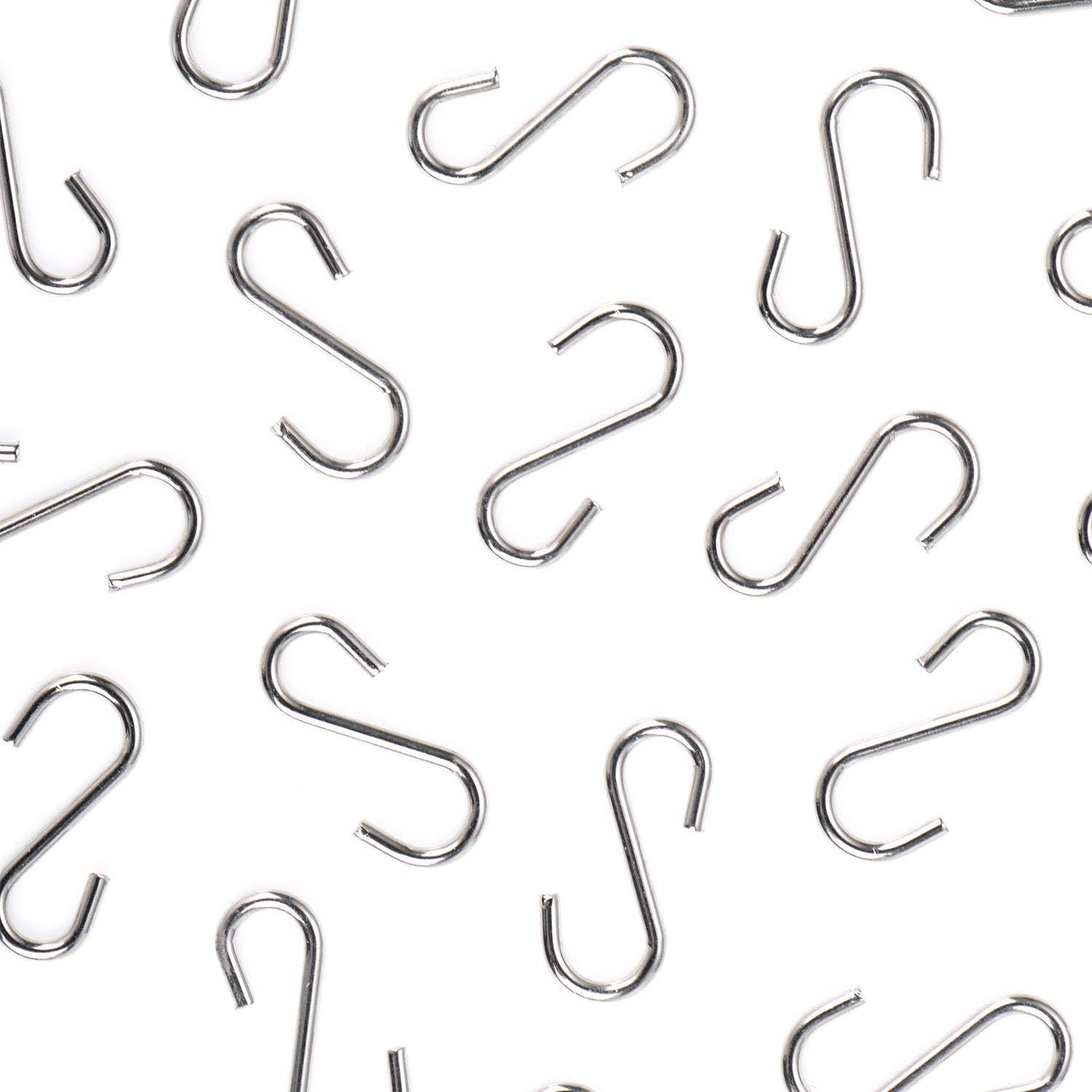 Crochets en Fil Acier Inoxydable Forme de S Srochets de Gouttière en Métal pour Bricolage Artisanat Suspendus Bijoux Porte-clés Etiquettes