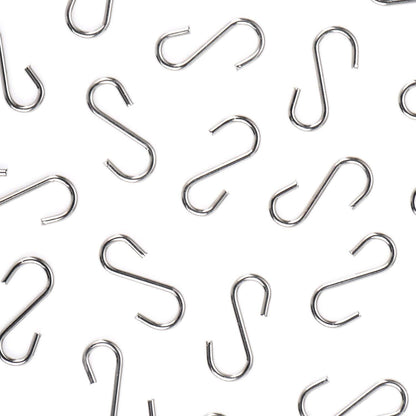 Crochets en Fil Acier Inoxydable Forme de S Srochets de Gouttière en Métal pour Bricolage Artisanat Suspendus Bijoux Porte-clés Etiquettes