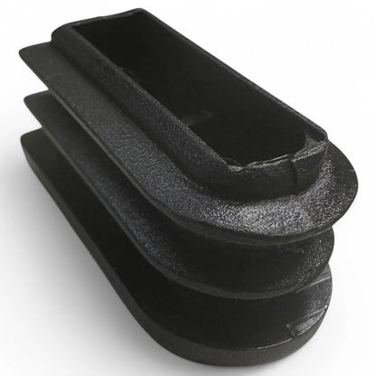 Embout ( Semi Ovale ) pour bouchon de meuble - 20 pcs 40mmx20mm NOIR - SQES