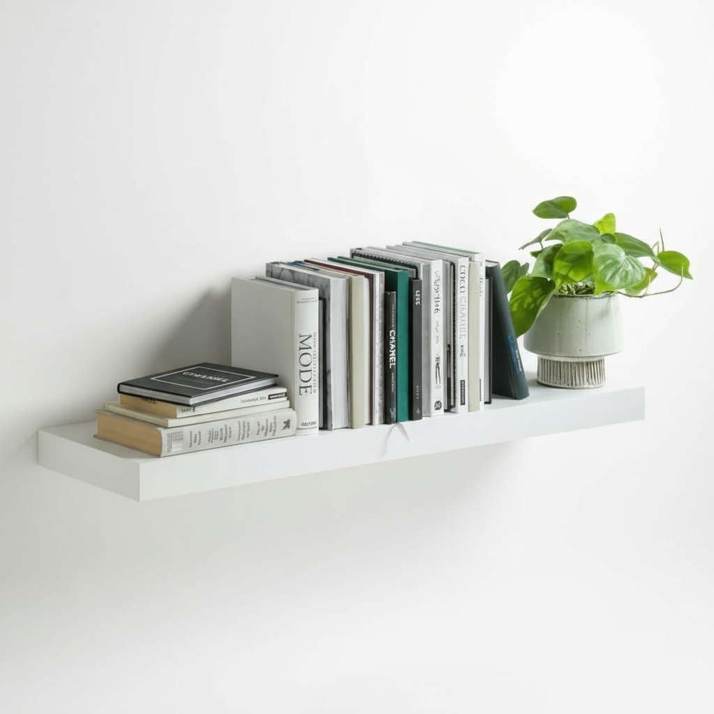 Lot de 3 étagères flottantes blanches (60cm, 75cm, 100cm)