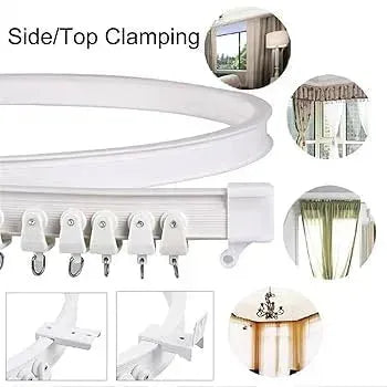 Rail rideau flexible et pliable à fixation plafond - 5m - SQES