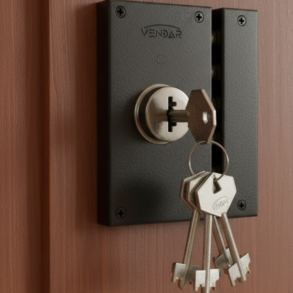 Serrure Haute Sécurité VENDAR 4 Pistons - 5 Clés Spéciales - Réf 7010