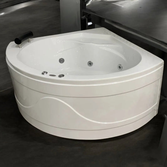 Baignoire hydromassage angle en acrylique - Dura Easy 114cmx114cm blanc - SQES