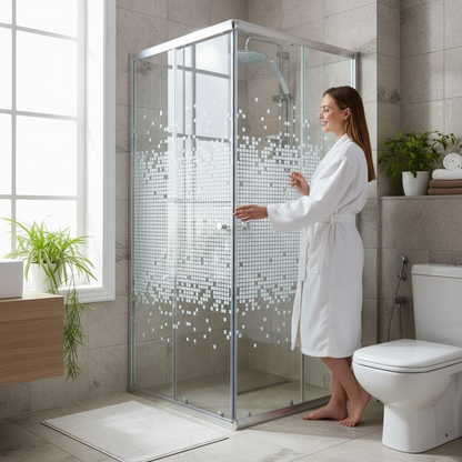 Cabine de douche carré 90/90/190 chromé