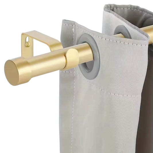 Tringle à Rideaux Moderne 1,8m Doré Mat Laiton Brossé