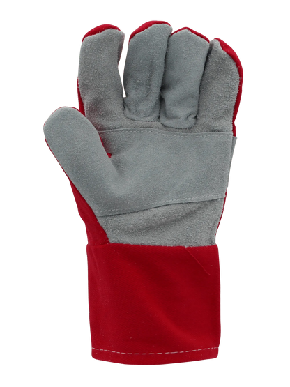 Gants de travail en tissue de coton renforcée de cuir - SQES