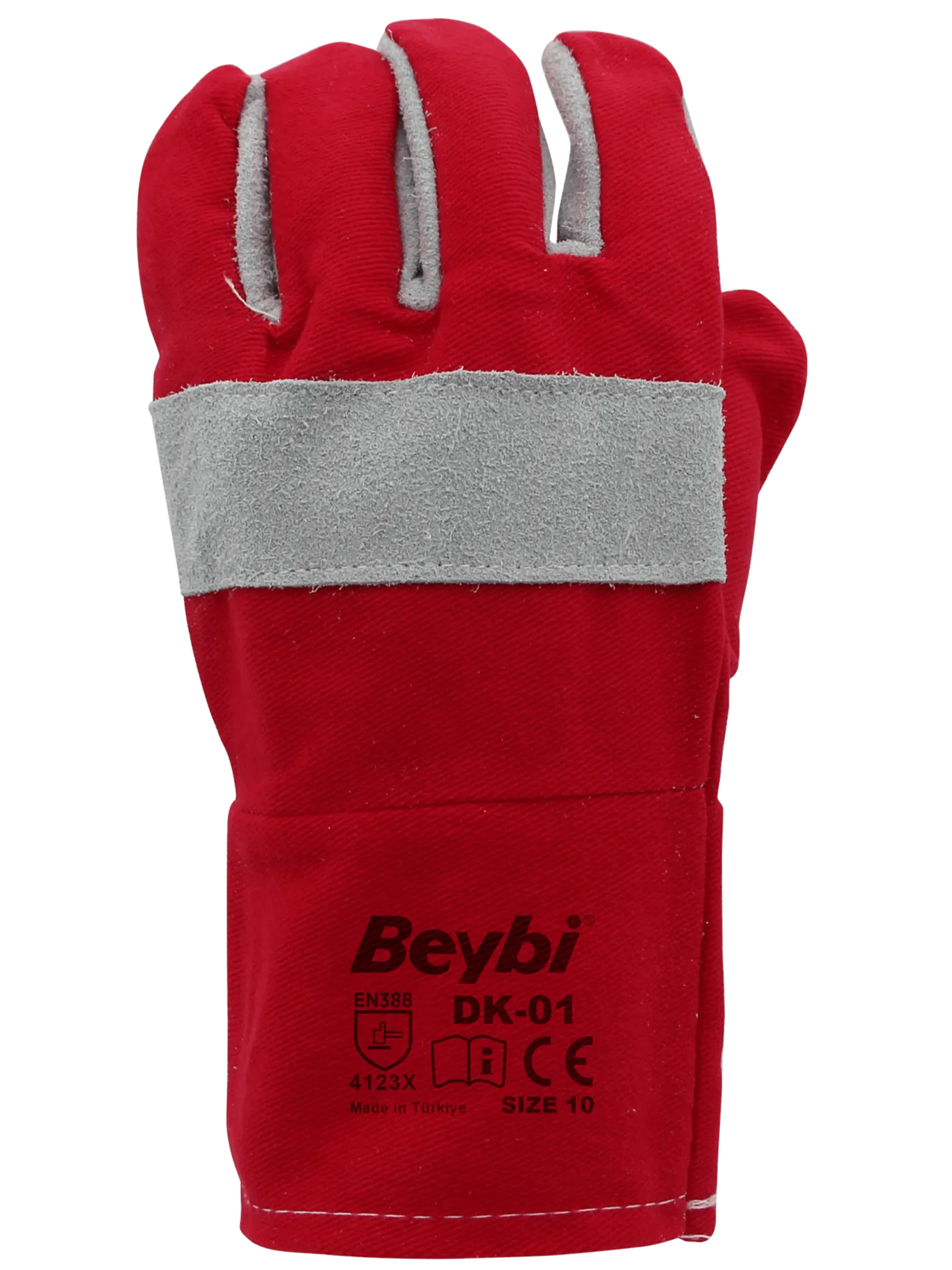 Gants de travail en tissue de coton renforcée de cuir - SQES