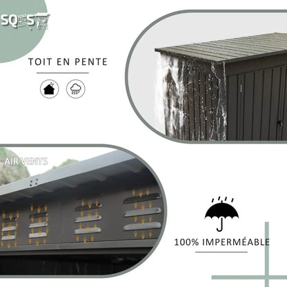 DOUGUA Abri de jardin en métal avec toit incliné - SQES