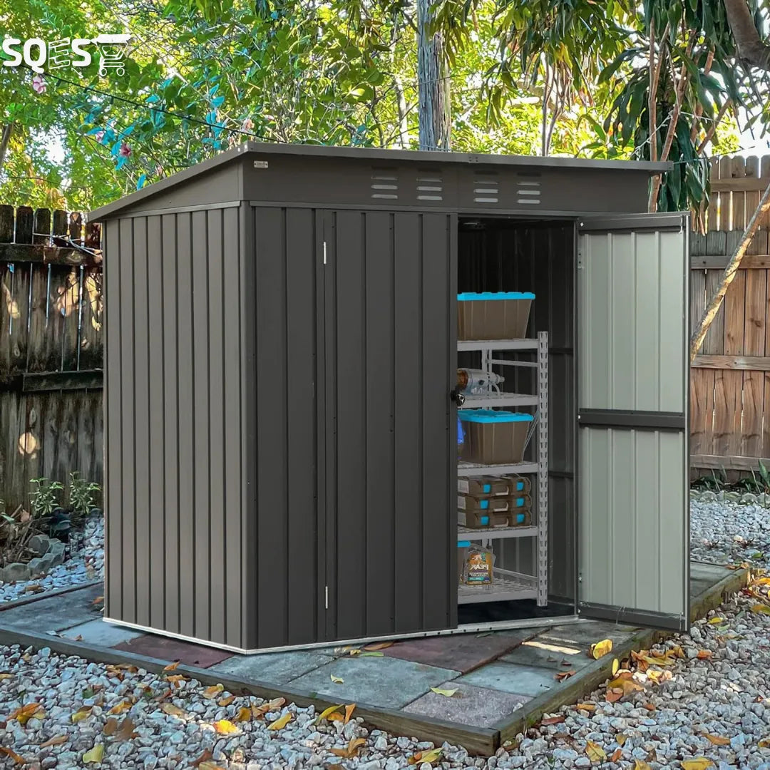 DOUGUA Abri de jardin en métal avec toit incliné - SQES