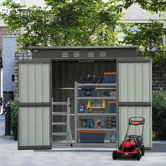 DOUGUA Abri de jardin en métal avec toit incliné - SQES