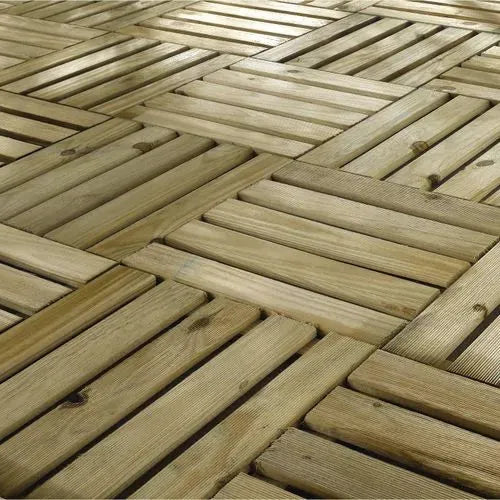 Dalles de terrasse en bois en bois dur – 50x50 cm - - SQES