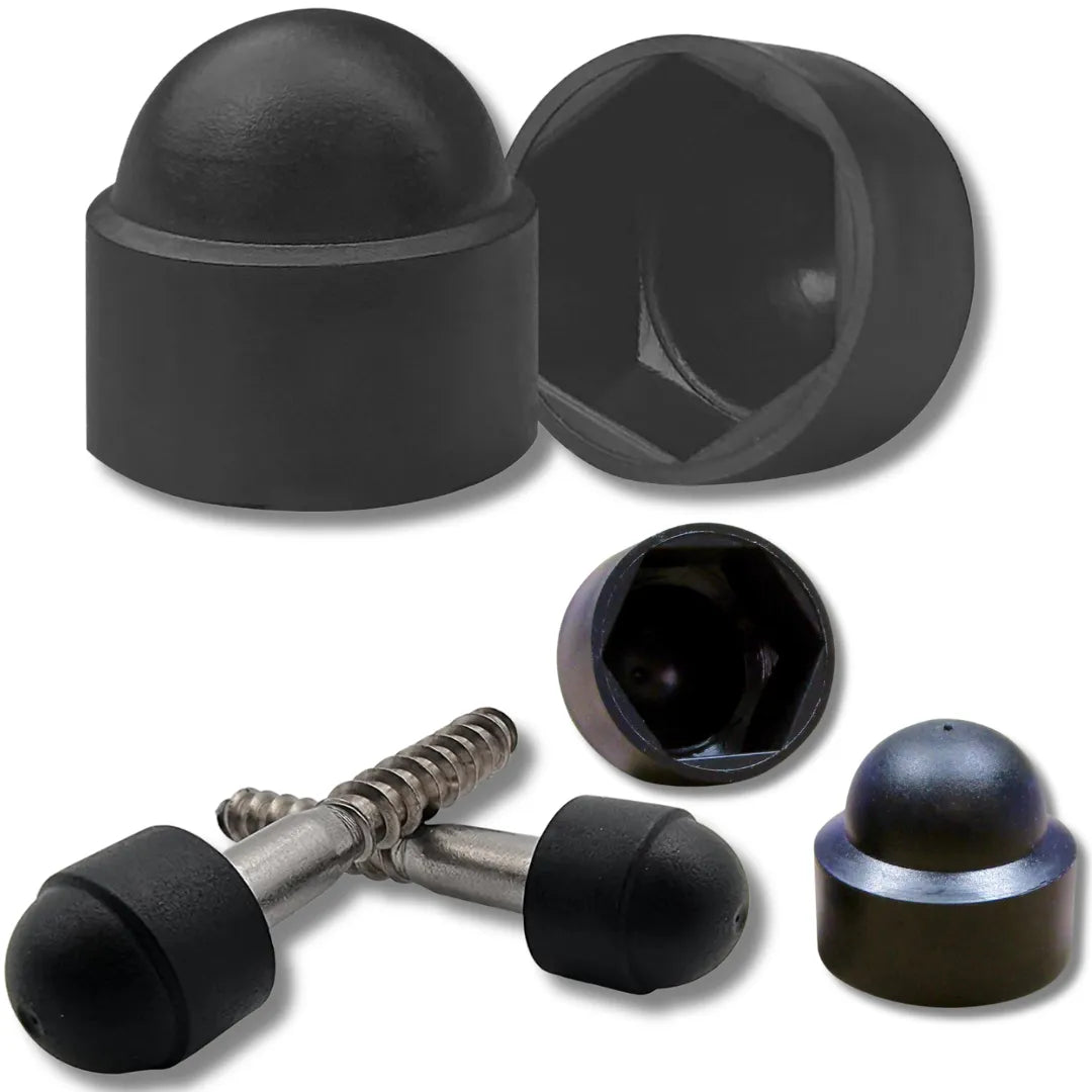 Cache de Finition, de Protection et Sécurité pour Vis Écrou - 20 pcs NOIR - SQES