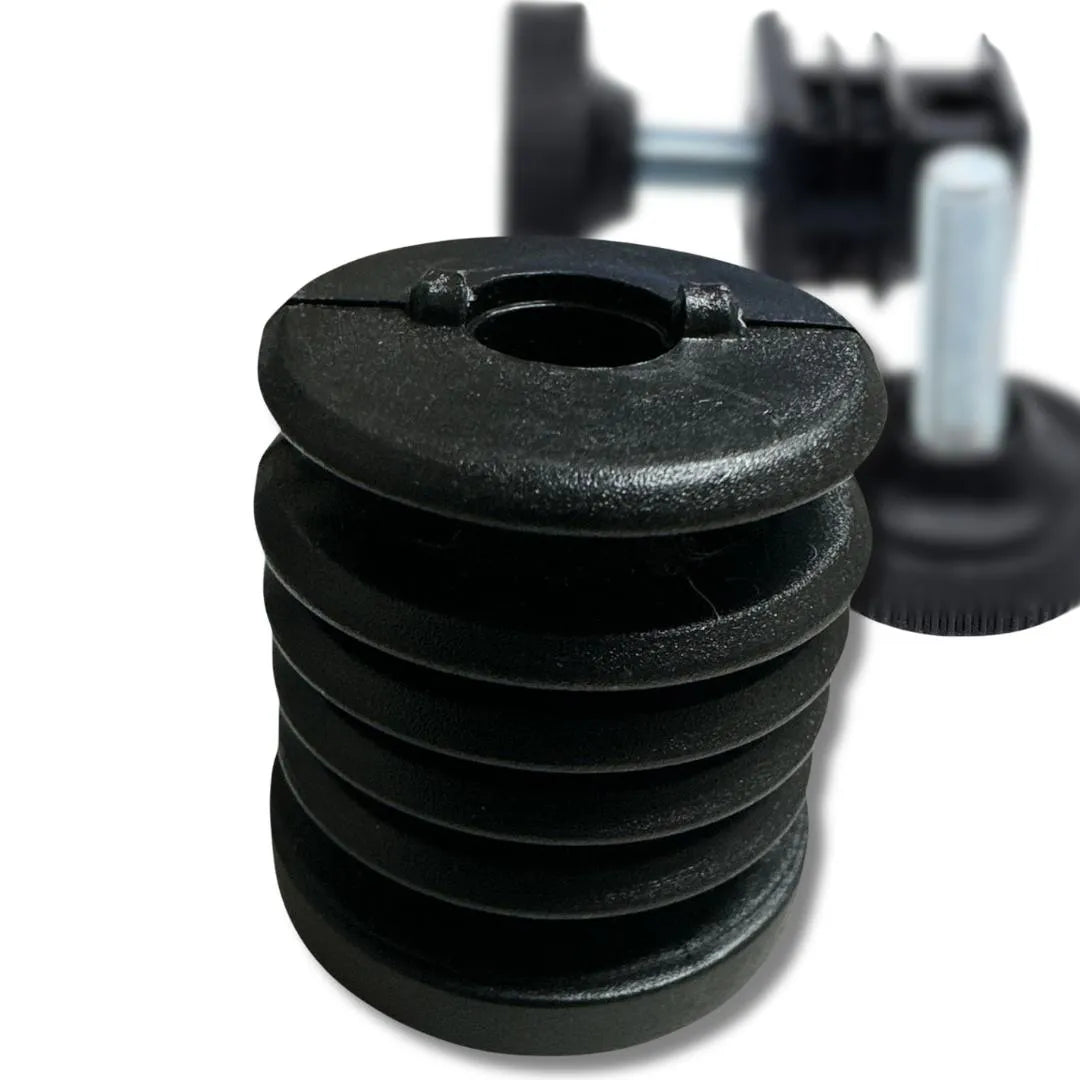 Embout Rond a écrou M10 pour Pied de meuble - 10 pcs 35mm intérieur NOIR - SQES