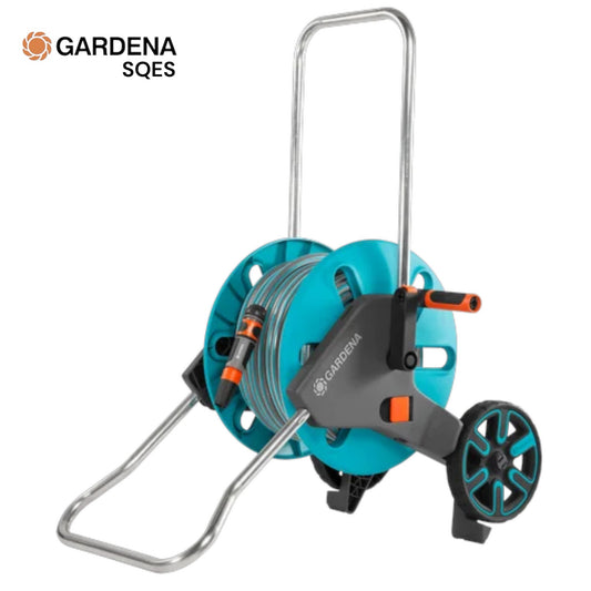 Dévidoir AquaRoll M Équipé, Enrouleur de Tuyau, 20 m de Tuyau 15mm GARDENA