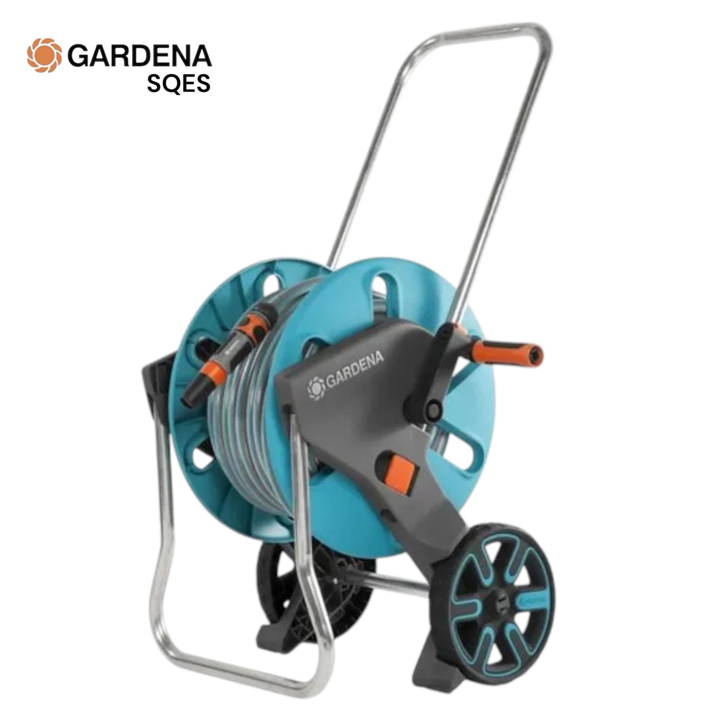 Dévidoir AquaRoll S Équipé, Enrouleur de Tuyau, 20 m de Tuyau 13mm GARDENA