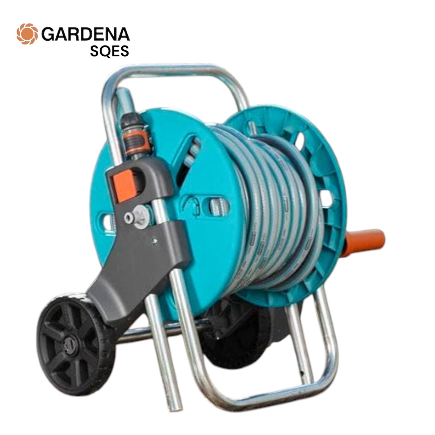 Dévidoir AquaRoll S Équipé, Enrouleur de Tuyau, 20 m de Tuyau 13mm GARDENA