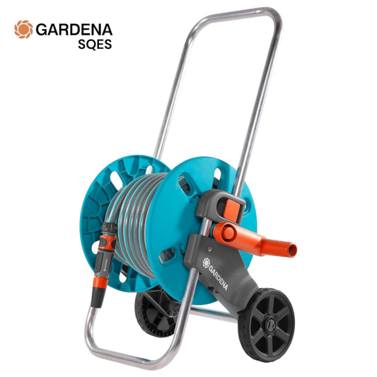 Dévidoir AquaRoll S Équipé, Enrouleur de Tuyau, 20 m de Tuyau 13mm GARDENA