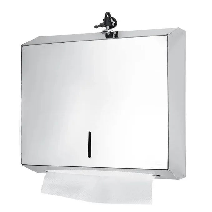 Distributeur Papier d'essuie mains mural - INOX - SQES