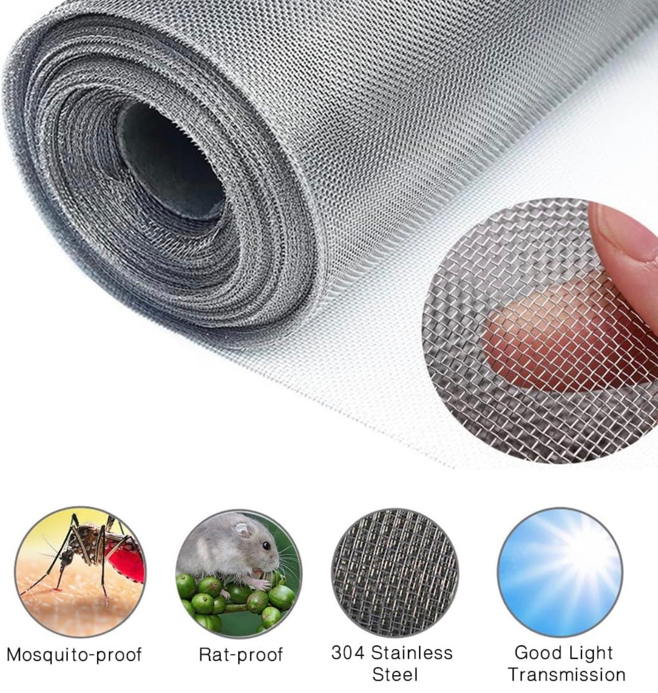 Moustiquaire Inoxydable 150x120cm Premium