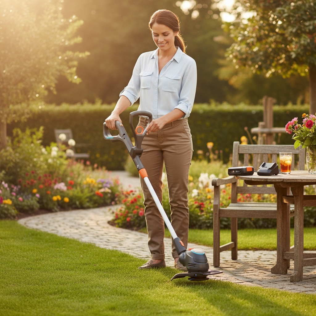 Coupe Bordures à Batterie GARDENA ComfortCut Li-18/23 Kit Complet - 18V 2.5Ah