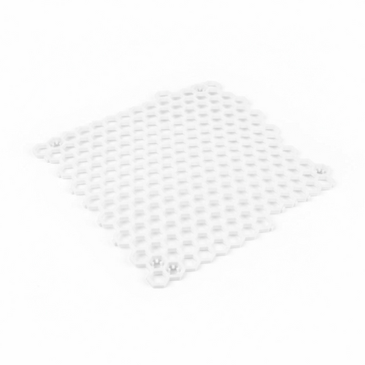 Caillebotis Rigide antidérapant Blanc - Carreaux de Drainage en PVC 30x30cm 10pcs