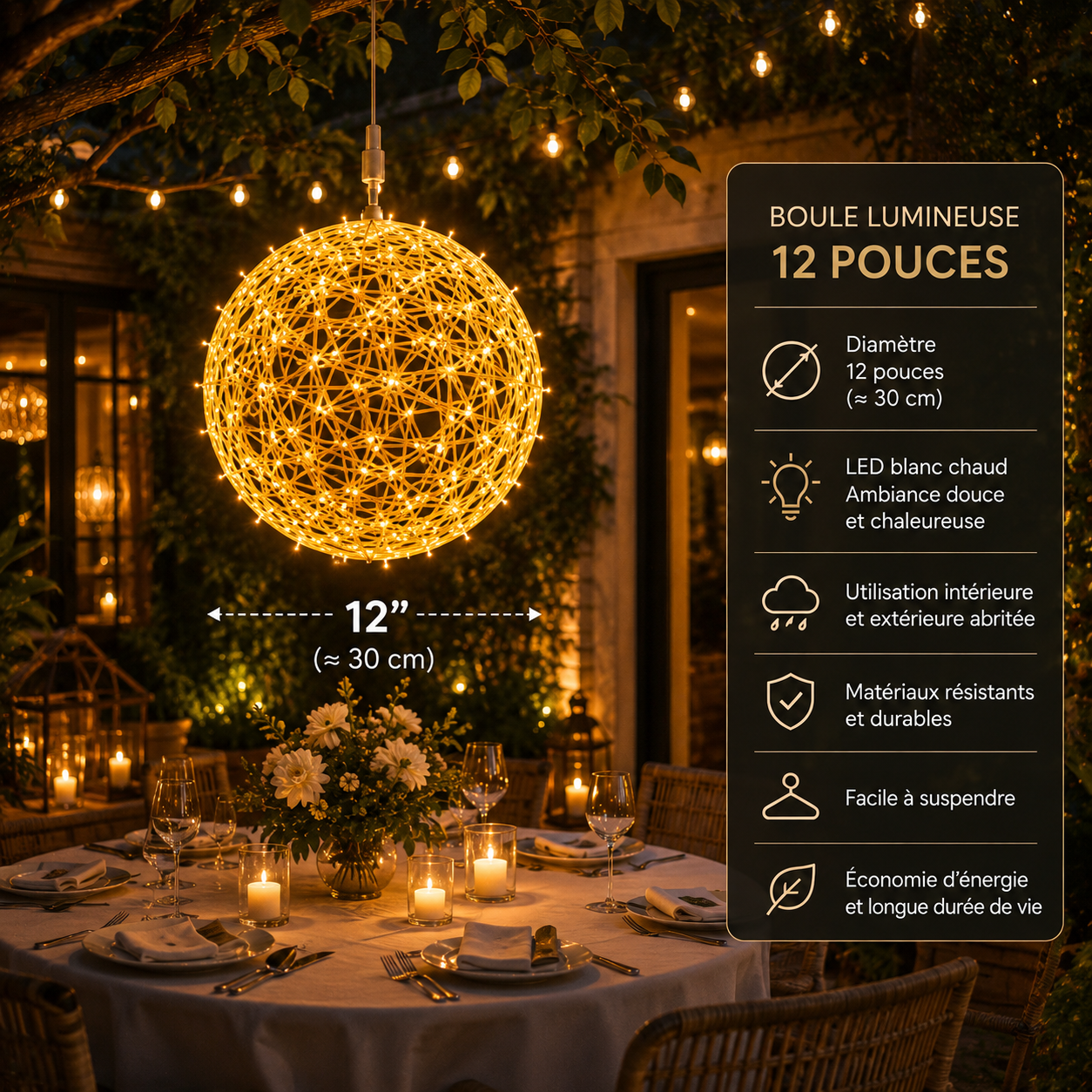 Boule Lumineuse Décorative LED