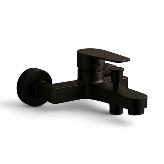 Mitigeur Bain Douche FRAMO E500 Noir Mat - Robinetterie Italienne Premium