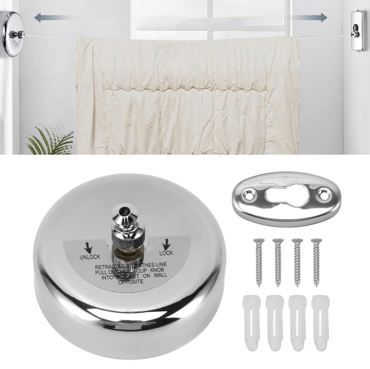 Seche linge retractable pour balcon 3M