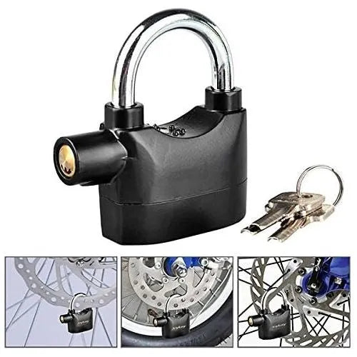 Cadenas alarme anti vol 110 dB, 9,8 x 7,1 x 3,35 cm, noir - SQES