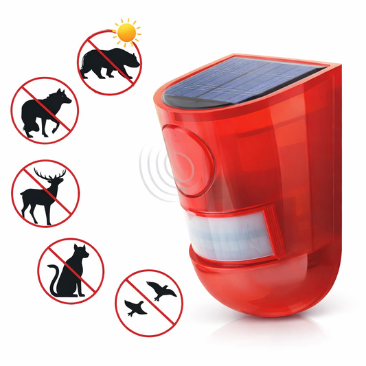 Alarme solaire 110db - Lampe de sécurité étanche à capteur de mouvement IP65