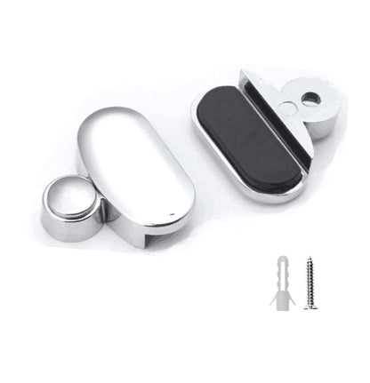 Lot de 8 Clips Miroir Murale Plastique Support Ovale Argenté