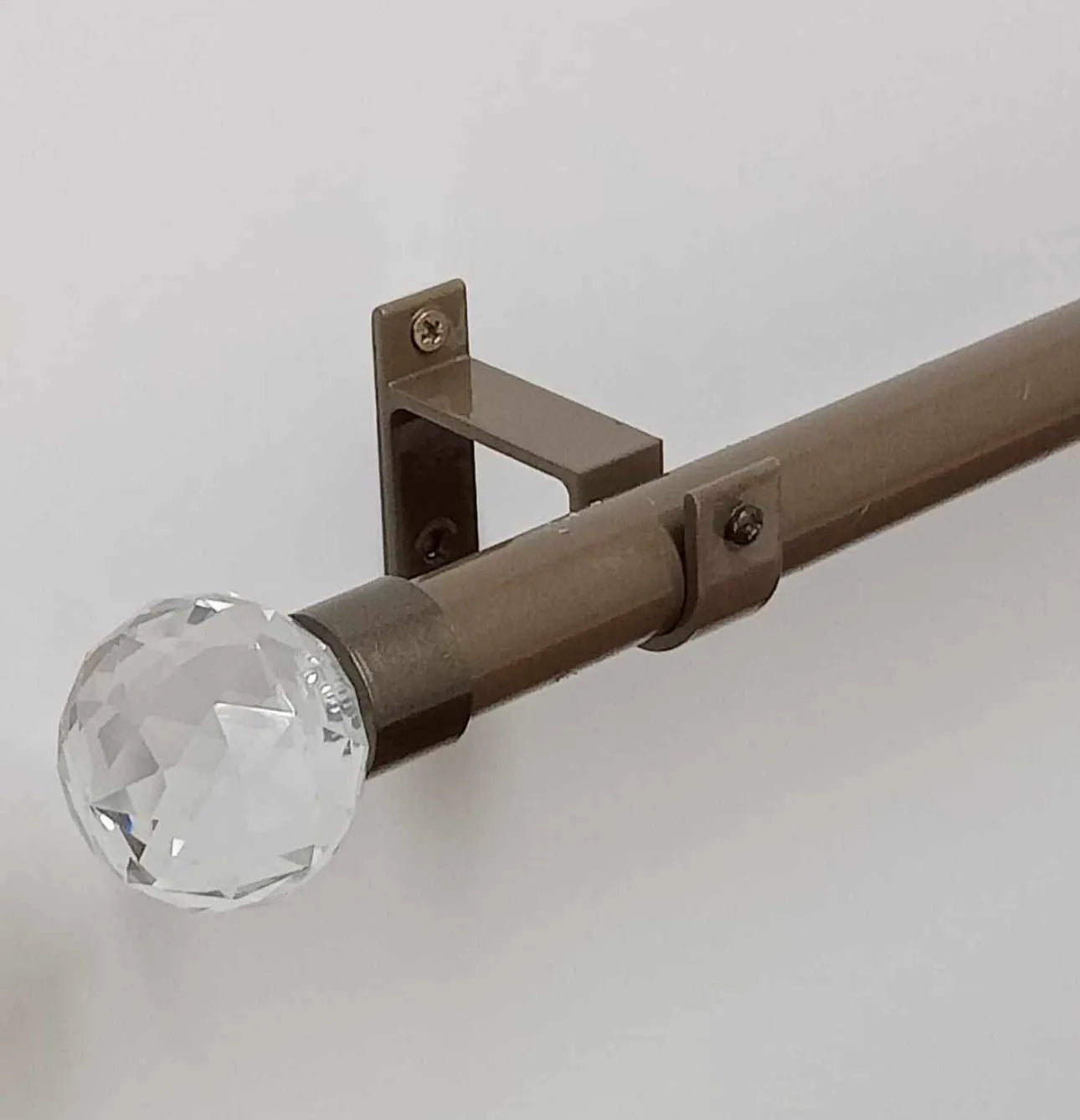 Tringle à rideau avec embouts cristal Bronze - Mhirsi - SQES