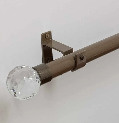Tringle à rideau avec embouts cristal Bronze - Mhirsi - SQES