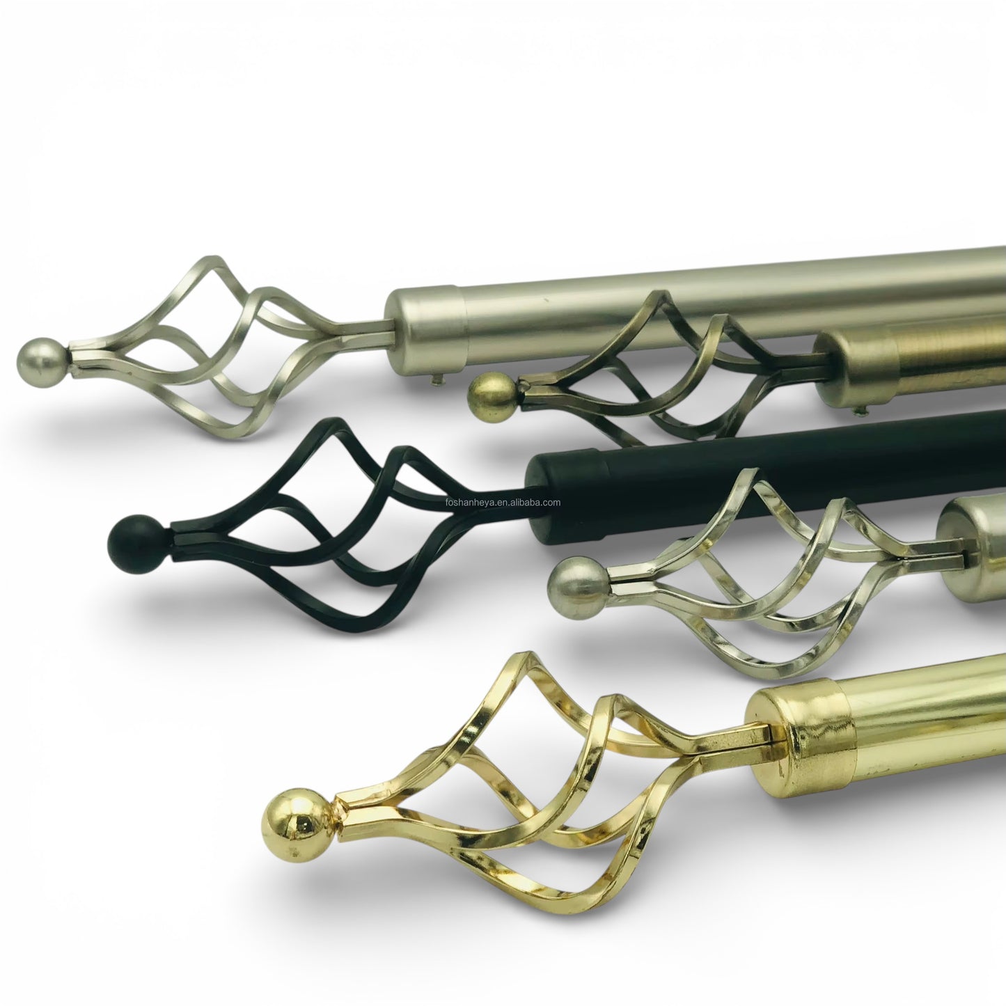 Tringle Tube à Rideau Extensible 1-2m DN28/25 Kit Complet