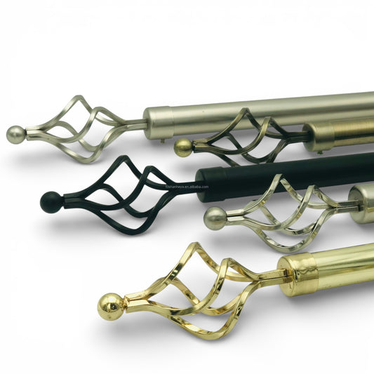 Tringle Tube à Rideau Extensible 1-2m DN28/25 Kit Complet