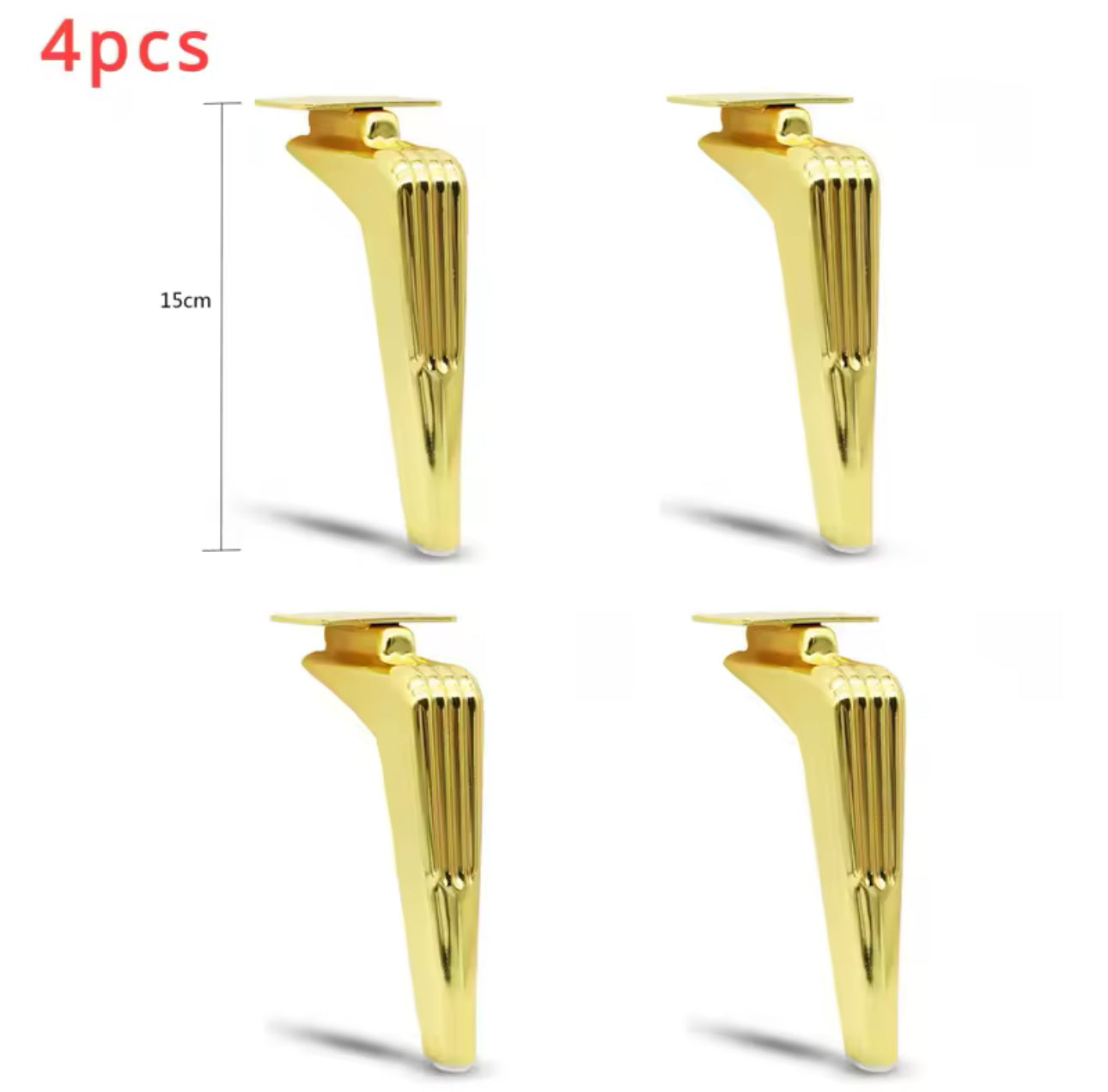Pied de meuble en metal SABOT DORE H150mm N265-B (4pcs) - SQES