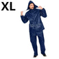 Ensemble imperméable de pluie Veste + Pantalon, Bleu Marine, XL - SQES