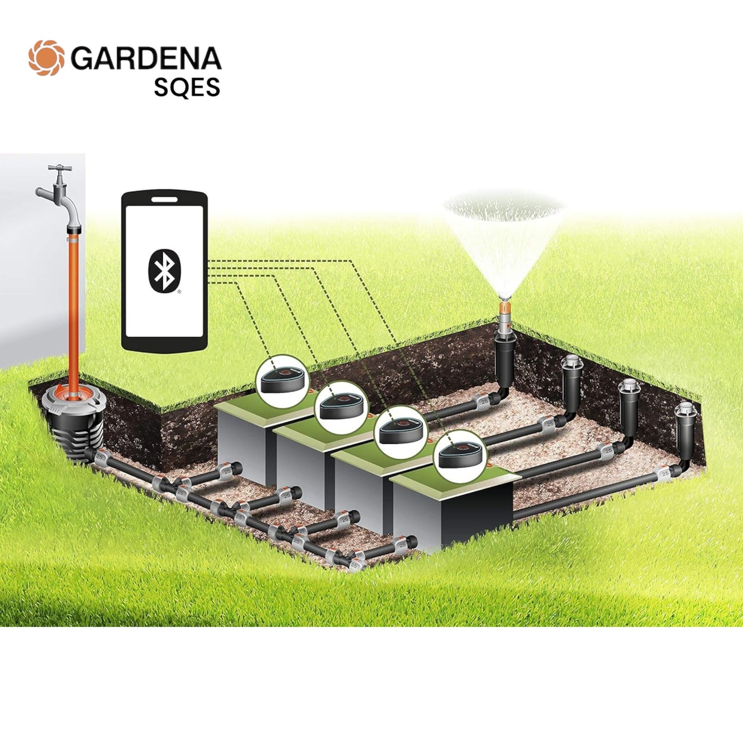 Électrovanne Programmable 9V BLUETOOTH GARDENA