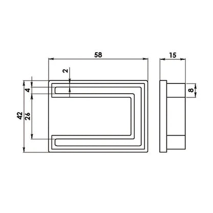 Embouts extérieurs pour barres en acier plein de forme U - 20 pcs - SQES