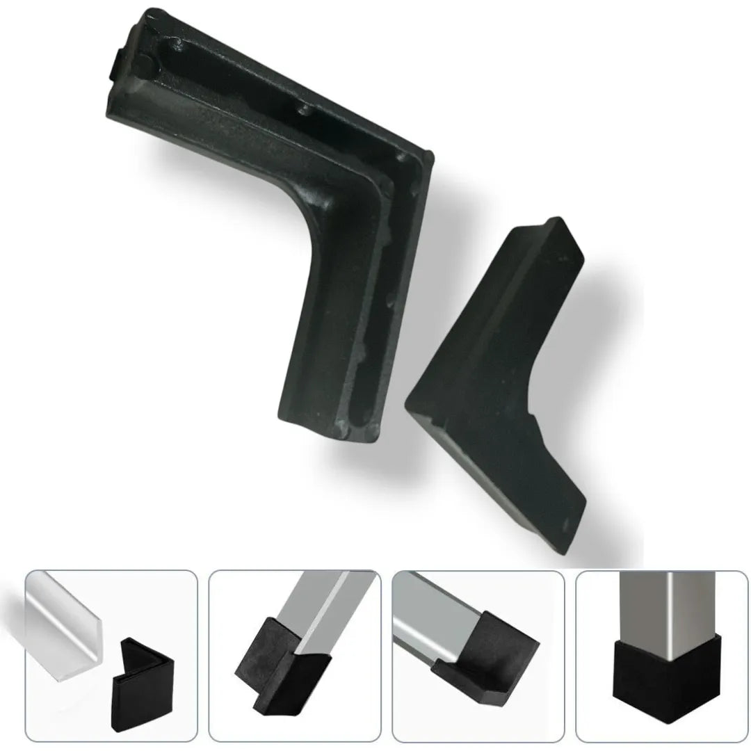 Embout 40×40 cornière - 20pcs NOIR - SQES