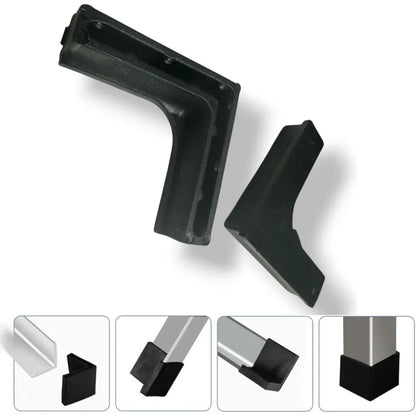 Embout 40×40 cornière - 20pcs NOIR - SQES