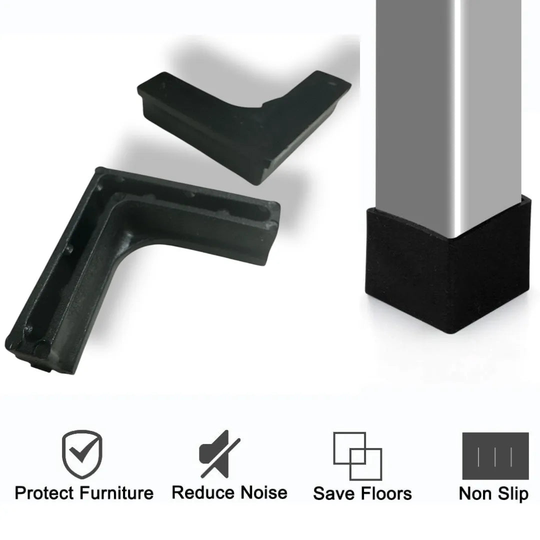 Embout 40×40 cornière - 20pcs NOIR - SQES