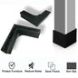 Embout 40×40 cornière - 20pcs NOIR - SQES
