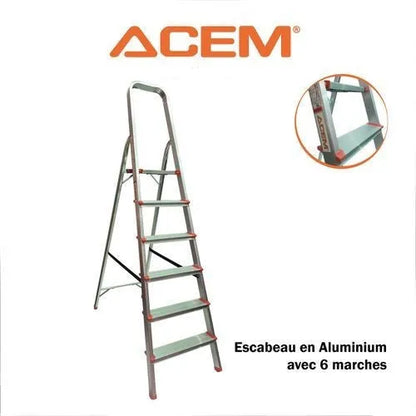 Escabeau ACEM en Aluminium 6 Marches - SQES